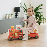 Antemergator 5 in 1 Magic Train, Free2Move, Cu diverse activitati de joaca, Panou Educational, Efecte sonore si luminoase, Pink