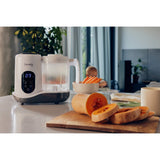 Aparat de gatit, Lionelo, BabyMenu, 5 in 1, Cu gatire la abur, dezghetare, amestecare, incalzire, sterilizare, Cu recipient din tritan, Alb