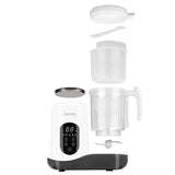 Aparat de gatit, Lionelo, BabyMenu, 5 in 1, Cu gatire la abur, dezghetare, amestecare, incalzire, sterilizare, Cu recipient din tritan, Alb