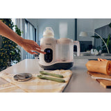 Aparat de gatit, Lionelo, BabyMenu, 5 in 1, Cu gatire la abur, dezghetare, amestecare, incalzire, sterilizare, Cu recipient din tritan, Alb