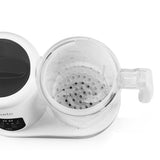 Aparat de gatit, Lionelo, BabyMenu, 5 in 1, Cu gatire la abur, dezghetare, amestecare, incalzire, sterilizare, Cu recipient din tritan, Alb