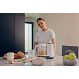 Aparat de gatit, Lionelo, BabyMenu, 5 in 1, Cu gatire la abur, dezghetare, amestecare, incalzire, sterilizare, Cu recipient din tritan, Alb