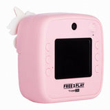 Aparat foto copii cu printare instant, Free2Play, Camere duale fata-spate, Cadre distractive, Cu 6 filtre, Unicorn