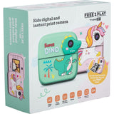 Aparat foto copii cu printare instant, Free2Play, Camere duale fata-spate, Cadre distractive, Cu 6 filtre, Unicorn