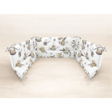 Aparatoare pentru patut, MimiNu, Din bumbac certificat Oeko Tex Standard 100, 180x30 cm, Cu panglici, Savanna