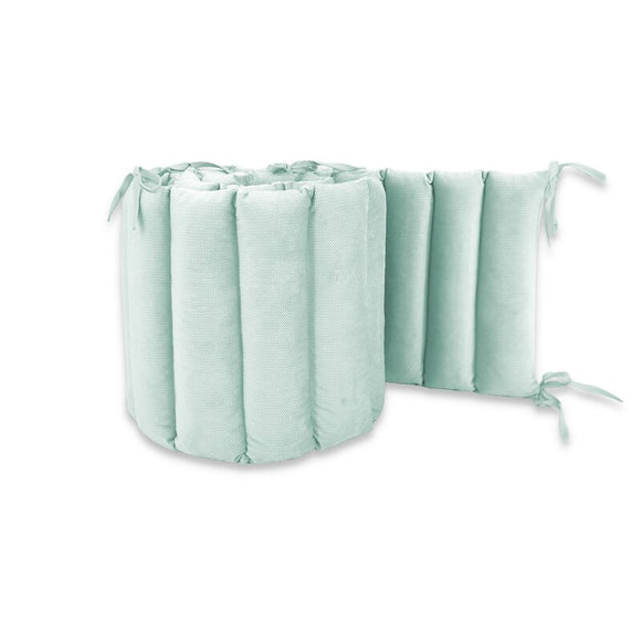 Aparatoare pentru patut, MimiNu, Tip panou, Pentru patut, Lungime 180 cm, Din catifea, Cold Mint