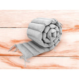 Aparatoare pentru patut, MimiNu, Tip panou, Pentru patut, Lungime 180 cm, Din catifea, Grey