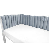 Aparatoare pentru patut, MimiNu, Tip panou, Pentru patut, Lungime 180 cm, Din catifea, Jeans