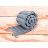 Aparatoare pentru patut, MimiNu, Tip panou, Pentru patut, Lungime 180 cm, Din catifea, Jeans