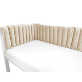 Aparatoare pentru patut, MimiNu, Tip panou, Pentru patut, Lungime 180 cm, Din catifea, Nugat