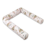 Aparatoare pentru patut, MimiNu, Tip rulou, Cu husa detasabila, Lungime 180 cm, Din bumbac certificat Oeko Tex Standard 100, Design, Little Ballerina Pink