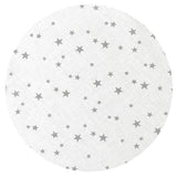 Aparatoare pentru patut, MimiNu, Tip rulou, Cu husa detasabila, Lungime 180 cm, Din bumbac certificat Oeko Tex Standard 100, Mini Gray Stars