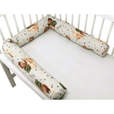 Aparatoare pentru patut, MimiNu, Tip rulou, Cu husa detasabila, Lungime 180 cm, Din bumbac certificat Oeko Tex Standard 100, Teddy Bear On Moon