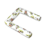 Aparatoare pentru patut, Qmini, Tip rulou, Cu husa detasabila, Lungime 180 cm, Din bumbac certificat Oeko Tex Standard 100, Fox on bikes Natural