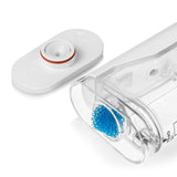 Aspirator nazal electric, Lionelo, Babyair Flow, Multifunctional, 9 trepte de aspirare, Functionare wireless pana la 2.5 h, Silentios, Functie de lampa, 3 varfuri din silicon, Perie de curatare inclusa, Cablu de incarcare USB-C, Alb