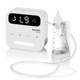 Aspirator nazal electric, Lionelo, Babyair Flow, Multifunctional, 9 trepte de aspirare, Functionare wireless pana la 2.5 h, Silentios, Functie de lampa, 3 varfuri din silicon, Perie de curatare inclusa, Cablu de incarcare USB-C, Alb