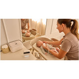 Aspirator nazal electric, Lionelo, Babyair Flow, Multifunctional, 9 trepte de aspirare, Functionare wireless pana la 2.5 h, Silentios, Functie de lampa, 3 varfuri din silicon, Perie de curatare inclusa, Cablu de incarcare USB-C, Alb