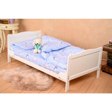 Patut din lemn bebe, Transformabil si pentru junior, 140x70 cm, Din lemn de pin si mdf, Stabil si rezistent, Inaltime saltea reglabila pe 3 nivele, Laterala cu 3 bete detasabile, EN716-1, EN716-2, Alb, Babyneeds, Nadia