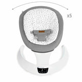 Balansoar electric, Jane, Moon, Cu 5 trepte de viteza, Timer, 12 melodii si 5 sunete ale naturii, Conform cu standardul european EN 12790:2023, Star