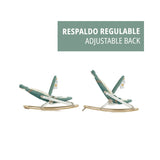 Balansoar, Jane, Kalm, Pliabil, Cu bara de jucarii si spatar reglabil, Cu baza din lemn, Conform cu standardul european de siguranta EN 12790:2023, Desert