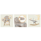 Balansoar, Lionelo, Dalia, Inaltime reglabila in 2 pozitii, Cu husa detasabila, Bara de jucarii, Pana la 9 kg, Usor, 3.2 kg, Bej