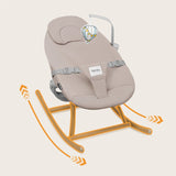 Balansoar, Lionelo, Dalia, Inaltime reglabila in 2 pozitii, Cu husa detasabila, Bara de jucarii, Pana la 9 kg, Usor, 3.2 kg, Bej