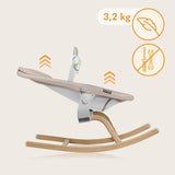 Balansoar, Lionelo, Dalia, Inaltime reglabila in 2 pozitii, Cu husa detasabila, Bara de jucarii, Pana la 9 kg, Usor, 3.2 kg, Bej