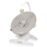 Balansoar, Lionelo, Iris, 2 in 1, Rotire 360 grade, Electric, Cu 3 moduri de leganare, Cu 5 trepte de viteza, Cu 3 pozitii de inclinare, 12 melodii, Silentios, Pana la 9 kg, Bej
