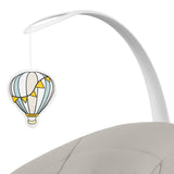 Balansoar, Lionelo, Iris, 2 in 1, Rotire 360 grade, Electric, Cu 3 moduri de leganare, Cu 5 trepte de viteza, Cu 3 pozitii de inclinare, 12 melodii, Silentios, Pana la 9 kg, Bej