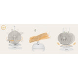 Balansoar, Lionelo, Iris, 2 in 1, Rotire 360 grade, Electric, Cu 3 moduri de leganare, Cu 5 trepte de viteza, Cu 3 pozitii de inclinare, 12 melodii, Silentios, Pana la 9 kg, Bej