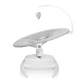 Balansoar, Lionelo, Iris, 2 in 1, Rotire 360 grade, Electric, Cu 3 moduri de leganare, Cu 5 trepte de viteza, Cu 3 pozitii de inclinare, Pana la 9 kg, Gri