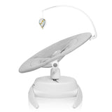 Balansoar, Lionelo, Iris, 2 in 1, Rotire 360 grade, Electric, Cu 3 moduri de leganare, Cu 5 trepte de viteza, Cu 3 pozitii de inclinare, Pana la 9 kg, Gri