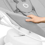 Balansoar, Lionelo, Iris, 2 in 1, Rotire 360 grade, Electric, Cu 3 moduri de leganare, Cu 5 trepte de viteza, Cu 3 pozitii de inclinare, Pana la 9 kg, Gri