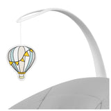 Balansoar, Lionelo, Iris, 2 in 1, Rotire 360 grade, Electric, Cu 3 moduri de leganare, Cu 5 trepte de viteza, Cu 3 pozitii de inclinare, Pana la 9 kg, Gri