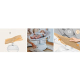 Balansoar, Lionelo, Iris, 2 in 1, Rotire 360 grade, Electric, Cu 3 moduri de leganare, Cu 5 trepte de viteza, Cu 3 pozitii de inclinare, Pana la 9 kg, Gri