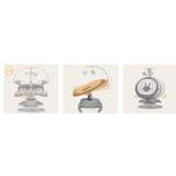 Balansoar, Lionelo, Mell, 2 in 1, Rotire 360 grade, Electric, Cu 3 moduri de leganare, Cu 5 trepte de viteza, Cu 3 pozitii de inclinare, Cu timer, 12 melodii si 2 sunete ale naturii, Pana la 9 kg, Bej