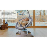 Balansoar, Lionelo, Mell, 2 in 1, Rotire 360 grade, Electric, Cu 3 moduri de leganare, Cu 5 trepte de viteza, Cu 3 pozitii de inclinare, Cu timer, 12 melodii si 2 sunete ale naturii, Pana la 9 kg, Bej