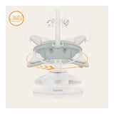 Balansoar, Lionelo, Mell, 2 in 1, Rotire 360 grade, Electric, Cu 3 moduri de leganare, Cu 5 trepte de viteza, Cu 3 pozitii de inclinare, Cu timer, 12 melodii si 2 sunete ale naturii, Pana la 9 kg, Bej