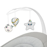 Balansoar, Lionelo, Mell, 2 in 1, Rotire 360 grade, Electric, Cu 3 moduri de leganare, Cu 5 trepte de viteza, Cu 3 pozitii de inclinare, Cu timer, 12 melodii si 2 sunete ale naturii, Pana la 9 kg, Bej