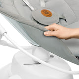 Balansoar, Lionelo, Mell, 2 in 1, Rotire 360 grade, Electric, Cu 3 moduri de leganare, Cu 5 trepte de viteza, Cu 3 pozitii de inclinare, Cu timer, 12 melodii si 2 sunete ale naturii, Pana la 9 kg, Bej