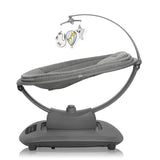 Balansoar si sezlong, Lionelo, Blossom, 5 melodii, 5 moduri de balansare, Cu jucarii, Husa respirabila, 60% bambus, Cu telecomanda, Reglare pozitie scaun pentru somn, Pana la 9 kg, Gri