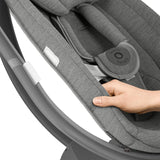 Balansoar si sezlong, Lionelo, Blossom, 5 melodii, 5 moduri de balansare, Cu jucarii, Husa respirabila, 60% bambus, Cu telecomanda, Reglare pozitie scaun pentru somn, Pana la 9 kg, Gri