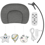 Balansoar si sezlong, Lionelo, Blossom, 5 melodii, 5 moduri de balansare, Cu jucarii, Husa respirabila, 60% bambus, Cu telecomanda, Reglare pozitie scaun pentru somn, Pana la 9 kg, Gri