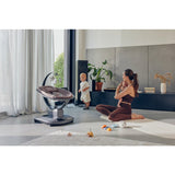 Balansoar si sezlong, Lionelo, Blossom, 5 melodii, 5 moduri de balansare, Cu jucarii, Husa respirabila, 60% bambus, Cu telecomanda, Reglare pozitie scaun pentru somn, Pana la 9 kg, Gri