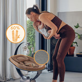 Balansoar si sezlong, Lionelo, Blossom, 5 melodii, 5 moduri de balansare, Cu jucarii, Husa respirabila, 60% bambus, Cu telecomanda, Reglare pozitie scaun pentru somn, Pana la 9 kg, Gri