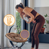 Balansoar si sezlong, Lionelo, Blossom, 5 melodii, 5 moduri de balansare, Cu jucarii, Husa respirabila, 60% bambus, Cu telecomanda, Reglare pozitie scaun pentru somn, Pana la 9 kg, Mov