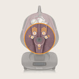 Balansoar si sezlong, Lionelo, Blossom, 5 melodii, 5 moduri de balansare, Cu jucarii, Husa respirabila, 60% bambus, Cu telecomanda, Reglare pozitie scaun pentru somn, Pana la 9 kg, Mov