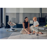 Balansoar si sezlong, Lionelo, Olivia, 2 in 1, Electric, Cu leganare 3D, 5 moduri de balansare in mai multe directii, Cu 13 melodii, Scaun pivotant la 180 grade, Reglabil, Cu arcada jucarii, Bej