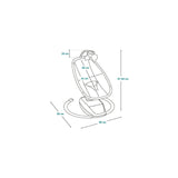 Balansoar si sezlong, Lionelo, Olivia, 2 in 1, Electric, Cu leganare 3D, 5 moduri de balansare in mai multe directii, Cu 13 melodii, Scaun pivotant la 180 grade, Reglabil, Cu arcada jucarii, Bej