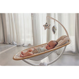 Balansoar si sezlong, Lionelo, Olivia, 2 in 1, Electric, Cu leganare 3D, 5 moduri de balansare in mai multe directii, Cu 13 melodii, Scaun pivotant la 180 grade, Reglabil, Cu arcada jucarii, Bej